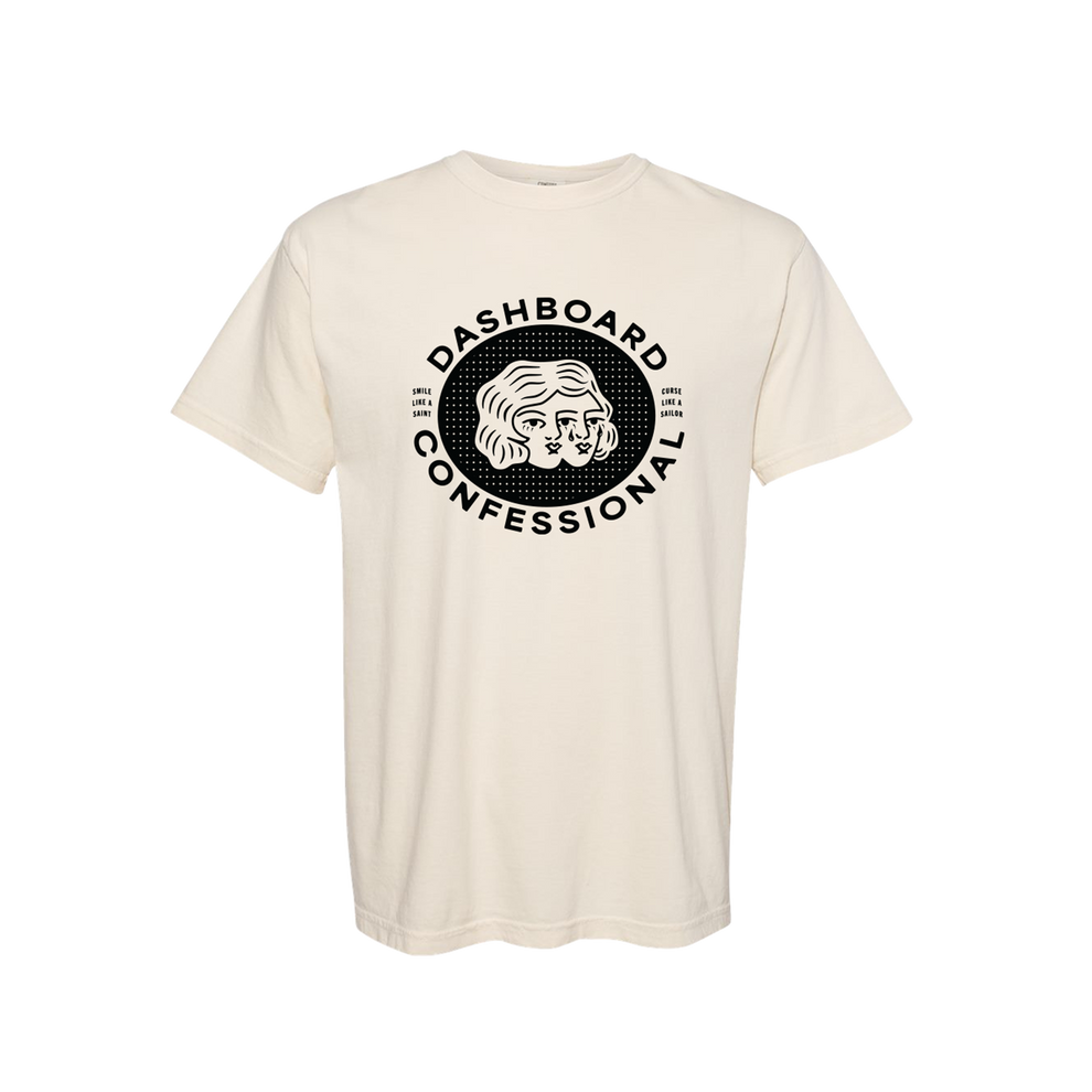 Dashboard Confessional - Two-Faced Tan T-Shirt – Dashboard Confessional ...